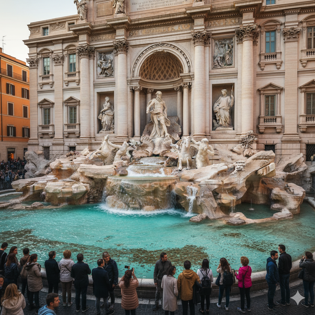La Fontana di Trevi en Roma