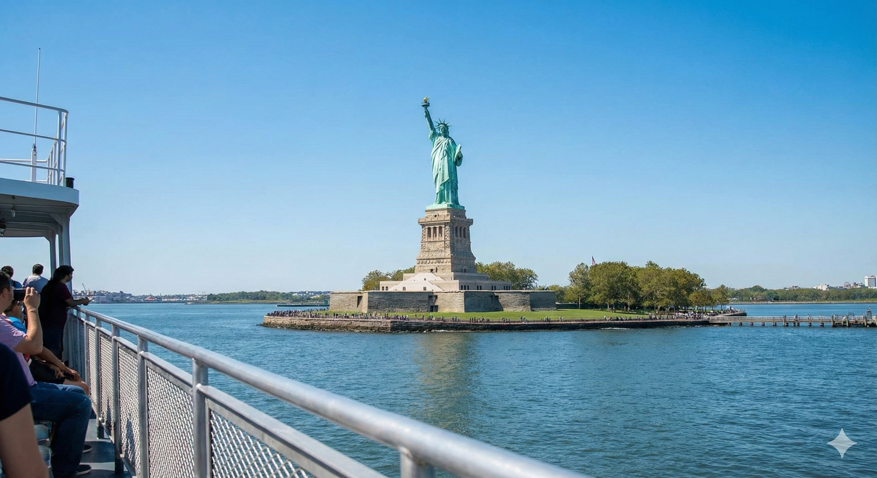 La Estatua de la Libertad vista desde el ferry